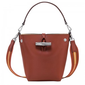 Bolsa Balde Longchamp Roseau XS Feminino Marrom | 9081-STQAG