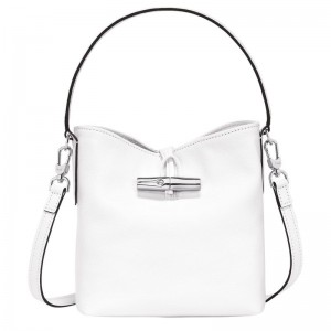 Bolsa Balde Longchamp Roseau XS Feminino Branco | 0685-CLSPA