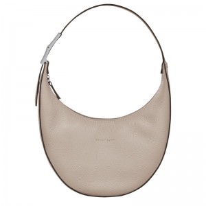 Bolsa Hobo Longchamp Roseau Essential M Feminino Cinzentas | 0274-JVRQU