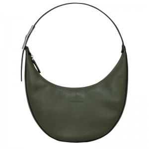 Bolsa Hobo Longchamp Roseau Essential M Feminino Caqui | 1428-YOPTR