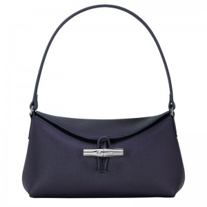 Bolsa Hobo Longchamp Roseau S Feminino Azul Marinho | 1652-UZJBT