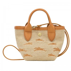 Bolsa de Mão Longchamp Le Panier Pliage XS Feminino Abricó | 1479-TMADY