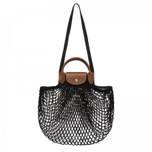 Bolsa de Mão Longchamp Le Pliage Filet L Feminino Pretas | 0917-GBAUY