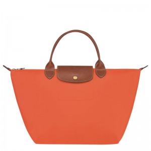 Bolsa de Mão Longchamp Le Pliage Original M Feminino Laranja | 5186-UCWDN