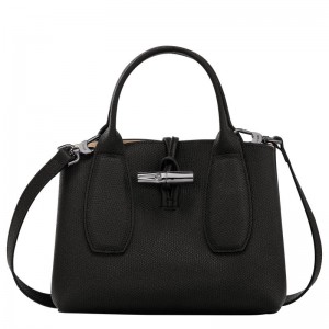 Bolsa de Mão Longchamp Roseau S Feminino Pretas | 9281-NOHQA