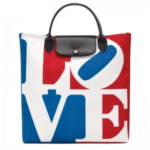 Bolsa de Mão Longchamp x Robert Indiana L Feminino Branco | 3107-QWXHB