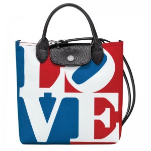 Bolsa de Mão Longchamp x Robert Indiana XS Feminino Branco | 7591-JQMBG