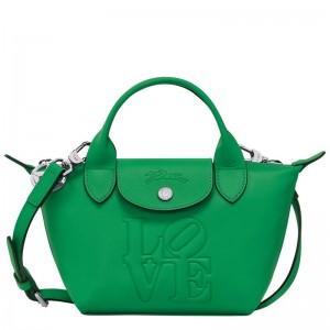 Bolsa de Mão Longchamp x Robert Indiana XS Feminino Verdes | 3289-TWADE