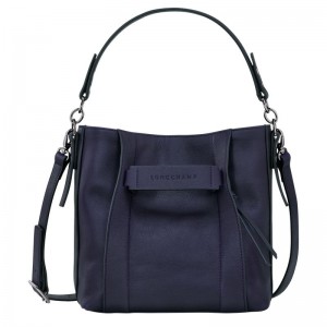 Bolsas Crossbody Longchamp 3D S Feminino Azul Marinho | 2468-KNCQM