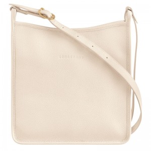 Bolsas Crossbody Longchamp Le Foulonné M Feminino Branco | 7325-GOIMJ