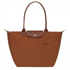 Bolsas Tote Longchamp Le Pliage Green L Feminino Marrom | 1342-UNOPR