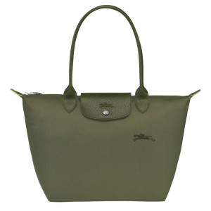 Bolsas Tote Longchamp Le Pliage Green M Feminino Verdes | 7316-VZGXH