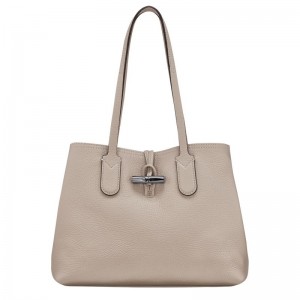 Bolsas Tote Longchamp Roseau Essential M Feminino Cinzentas | 1950-KJYRN