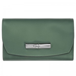 Carteira Longchamp Roseau Feminino Verde Oliva | 1609-UTZCP