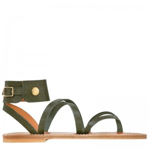 Sandálias Longchamp x K.Jacques Sandals Feminino Verde Oliva | 4865-PVLAB