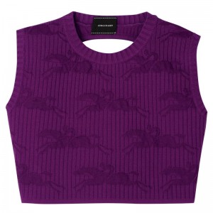 Tops Longchamp Sem Manga Feminino Roxo | 4273-ABJDZ