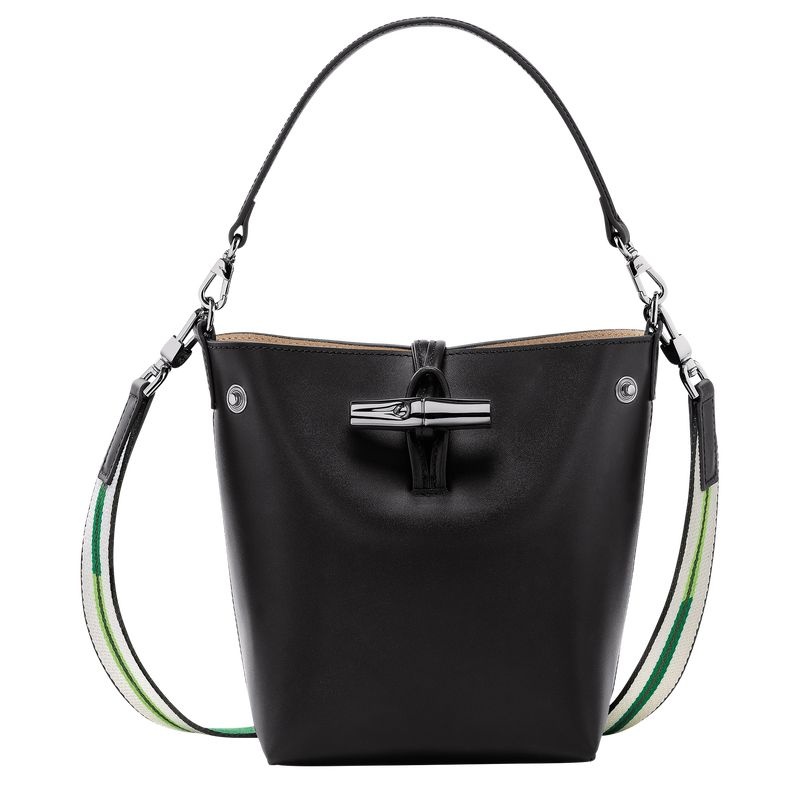 Bolsa Balde Longchamp Roseau XS Feminino Pretas | 3267-VFMDZ