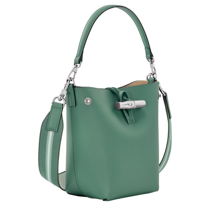 Bolsa Balde Longchamp Roseau XS Feminino Verde Oliva | 6584-UXHLA