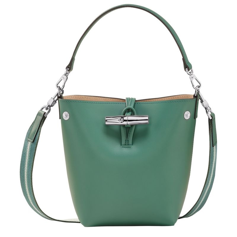 Bolsa Balde Longchamp Roseau XS Feminino Verde Oliva | 6584-UXHLA