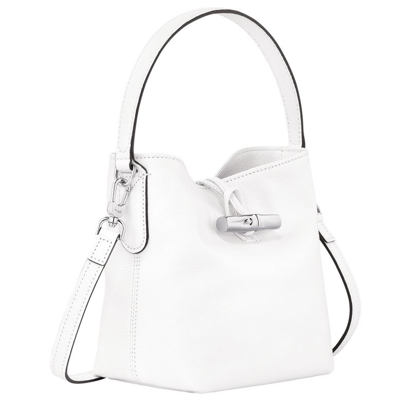 Bolsa Balde Longchamp Roseau XS Feminino Branco | 0685-CLSPA