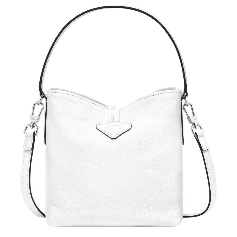 Bolsa Balde Longchamp Roseau XS Feminino Branco | 0685-CLSPA