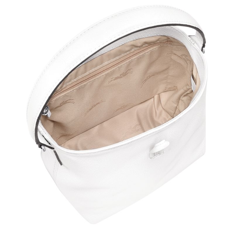 Bolsa Balde Longchamp Roseau XS Feminino Branco | 0685-CLSPA