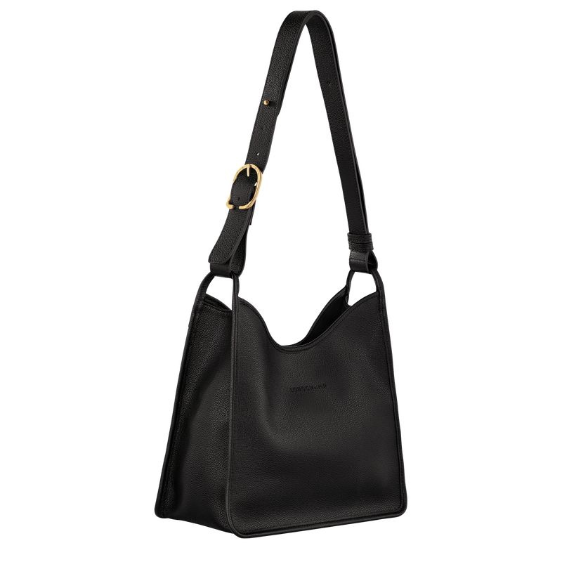 Bolsa Hobo Longchamp Le Foulonné M Feminino Pretas | 8265-DPOZT