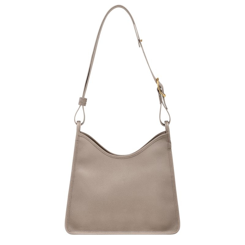 Bolsa Hobo Longchamp Le Foulonné M Feminino Cinzentas | 2036-CWFNA