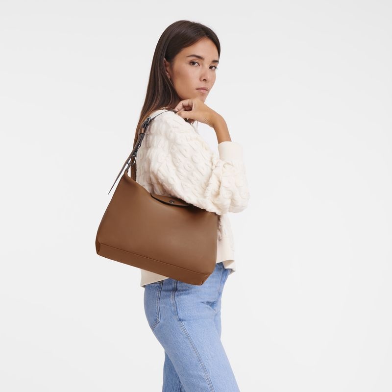 Bolsa Hobo Longchamp Le Pliage Xtra M Feminino Marrom | 9308-BVJPK