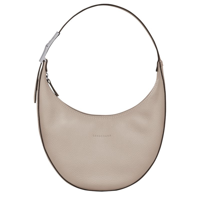 Bolsa Hobo Longchamp Roseau Essential M Feminino Cinzentas | 0274-JVRQU