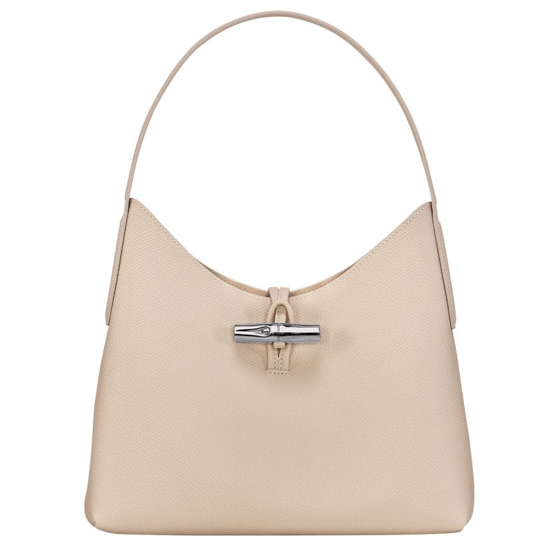 Bolsa Hobo Longchamp Roseau M Feminino Branco | 4375-BCRDL