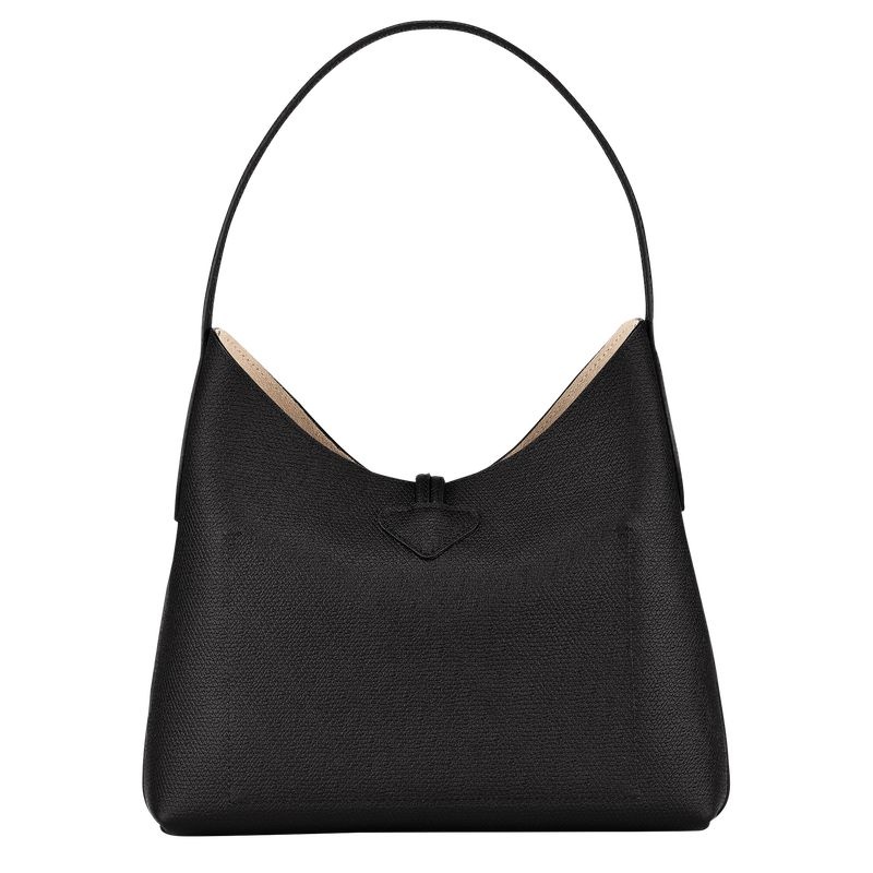 Bolsa Hobo Longchamp Roseau M Feminino Pretas | 3285-GTYPF