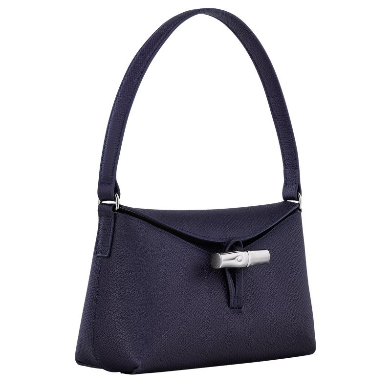 Bolsa Hobo Longchamp Roseau S Feminino Azul Marinho | 1652-UZJBT