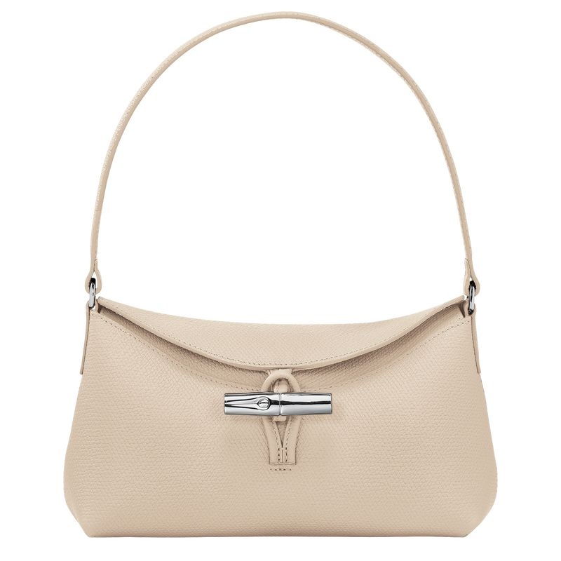 Bolsa Hobo Longchamp Roseau S Feminino Branco | 6412-VTIQJ