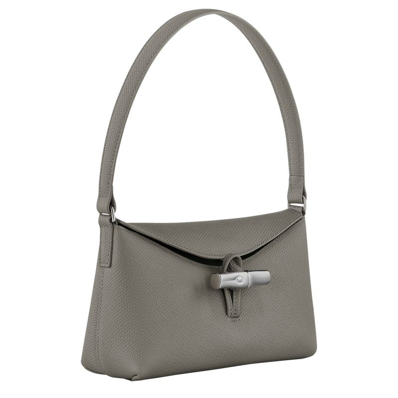 Bolsa Hobo Longchamp Roseau S Feminino Cinzentas | 1534-UNAXP