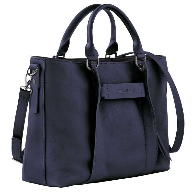 Bolsa de Mão Longchamp 3D L Feminino Azul Marinho | 1740-MIKQS