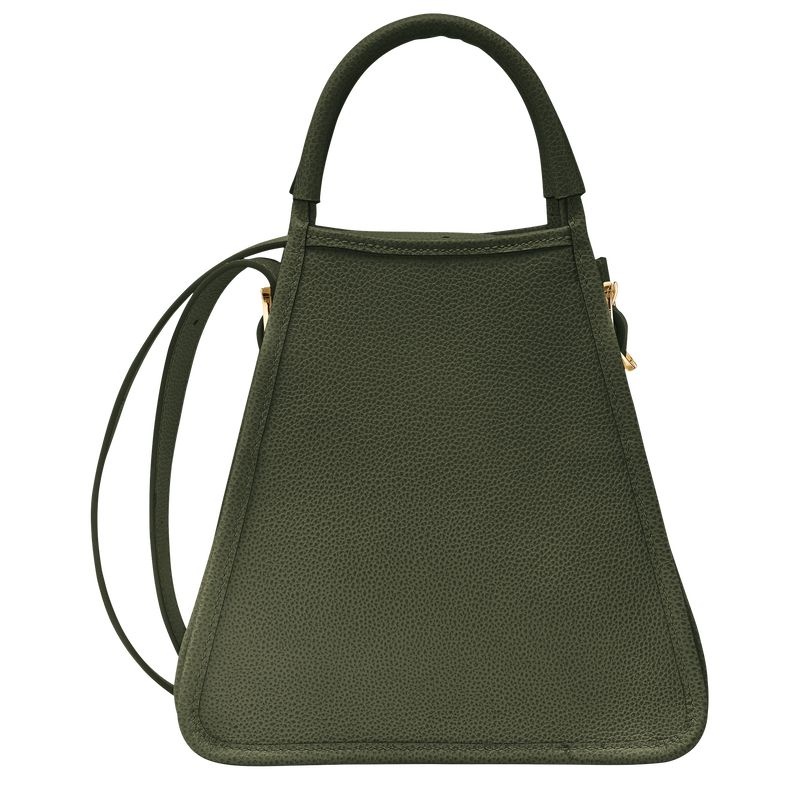 Bolsa de Mão Longchamp Le Foulonné S Feminino Caqui | 1309-GMASJ