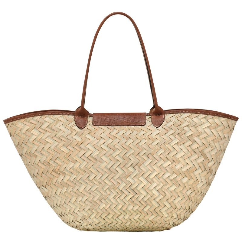 Bolsa de Mão Longchamp Le Panier Pliage XL Feminino Marrom | 4863-AKCYG