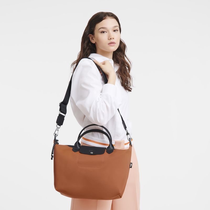 Bolsa de Mão Longchamp Le Pliage Energy L Feminino Laranja | 6230-YUCTH