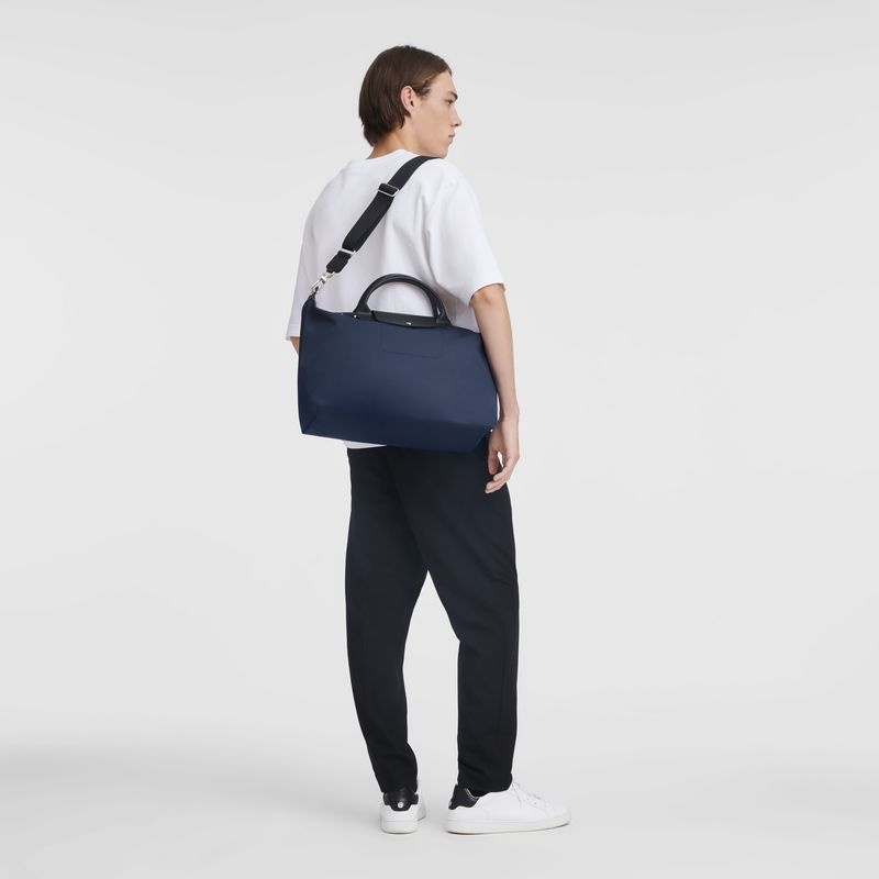 Bolsa de Mão Longchamp Le Pliage Energy XL Feminino Azul Marinho | 7120-KJMVC