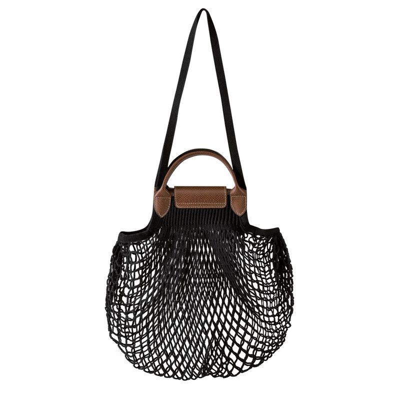 Bolsa de Mão Longchamp Le Pliage Filet L Feminino Pretas | 0917-GBAUY