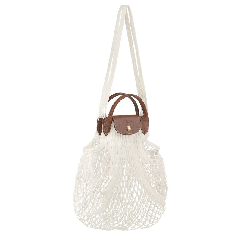 Bolsa de Mão Longchamp Le Pliage Filet L Feminino Branco | 5029-CRDSW