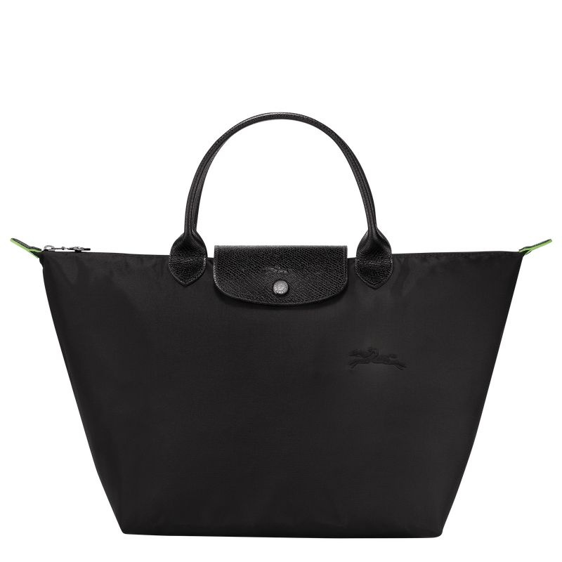 Bolsa de Mão Longchamp Le Pliage Green M Feminino Pretas | 0761-PWARM