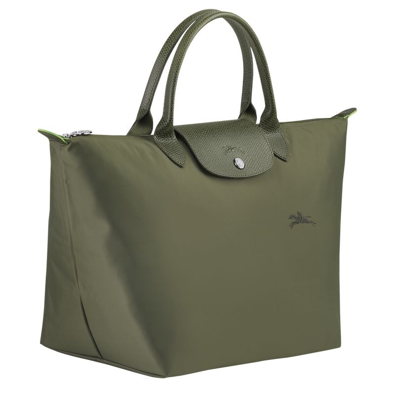 Bolsa de Mão Longchamp Le Pliage Green M Feminino Verde Oliva | 1698-OAJYL