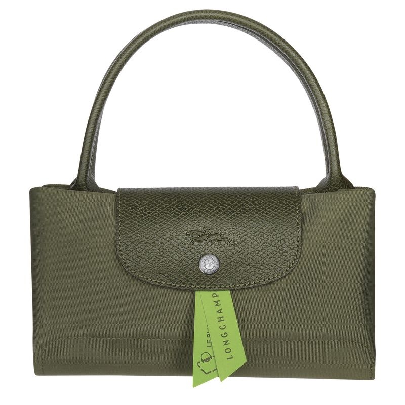 Bolsa de Mão Longchamp Le Pliage Green M Feminino Verde Oliva | 1698-OAJYL