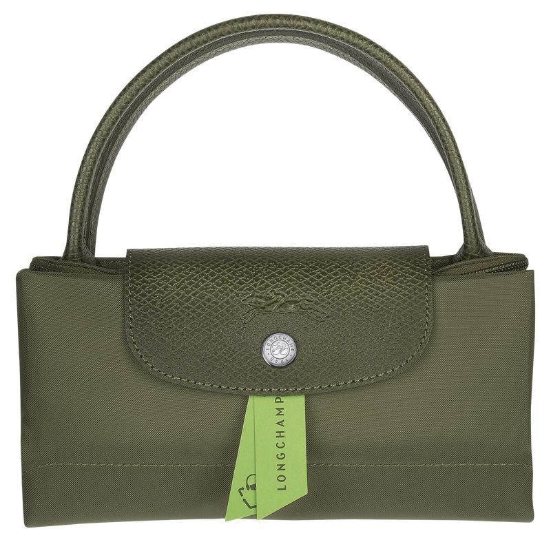 Bolsa de Mão Longchamp Le Pliage Green S Feminino Verde Oliva | 0423-DNQLC