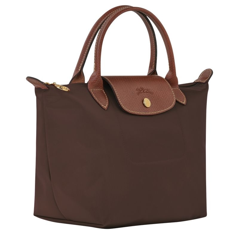 Bolsa de Mão Longchamp Le Pliage Original S Feminino Chocolate | 1948-JLPAH