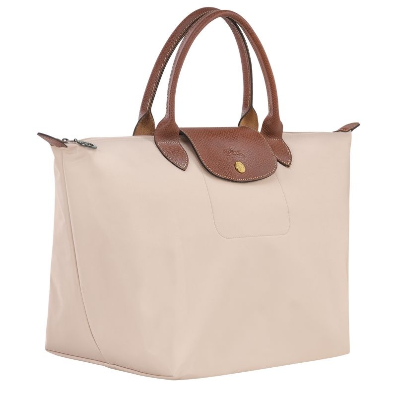 Bolsa de Mão Longchamp Le Pliage Original M Feminino Branco | 6123-PELCO