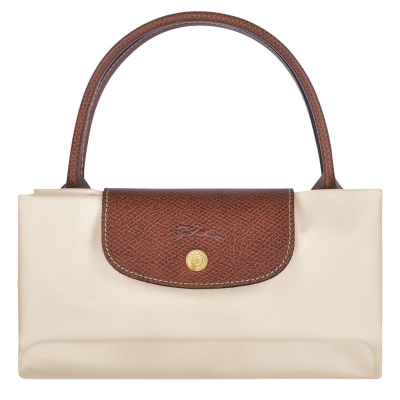 Bolsa de Mão Longchamp Le Pliage Original M Feminino Branco | 6123-PELCO