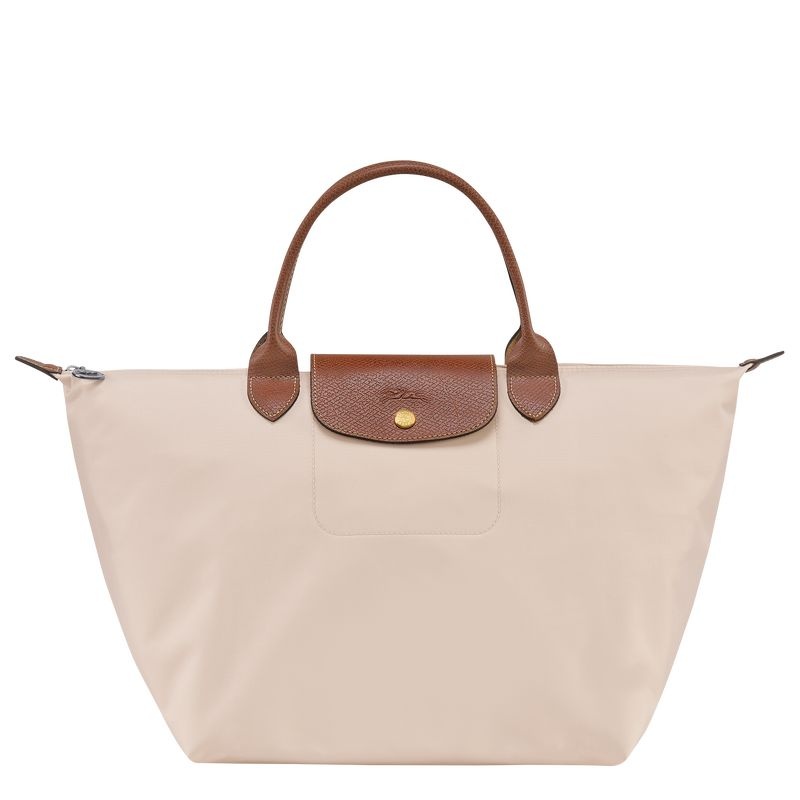 Bolsa de Mão Longchamp Le Pliage Original M Feminino Branco | 6123-PELCO